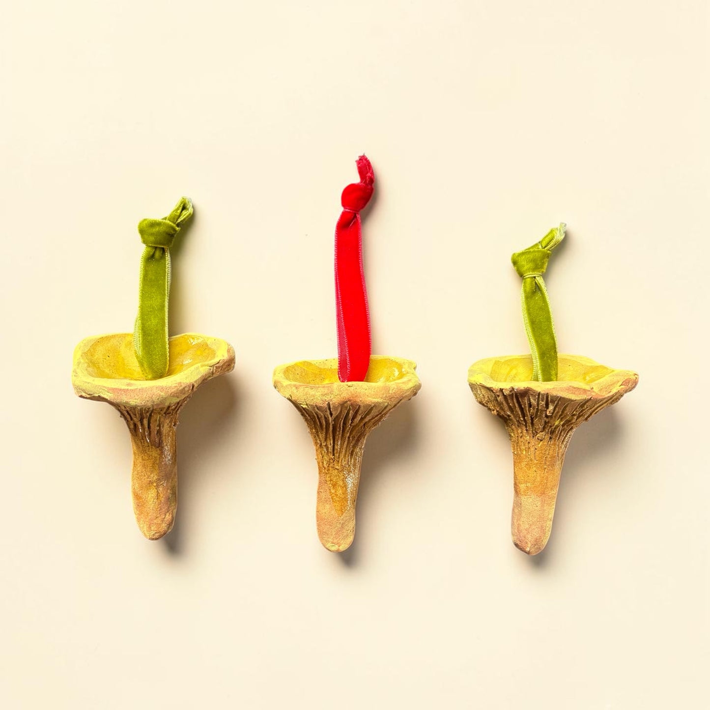 Chanterelle Mushrooms Set of 3