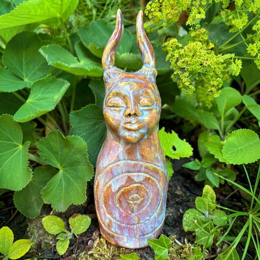 Yellow Horned Spirit Totem Cup and Ring