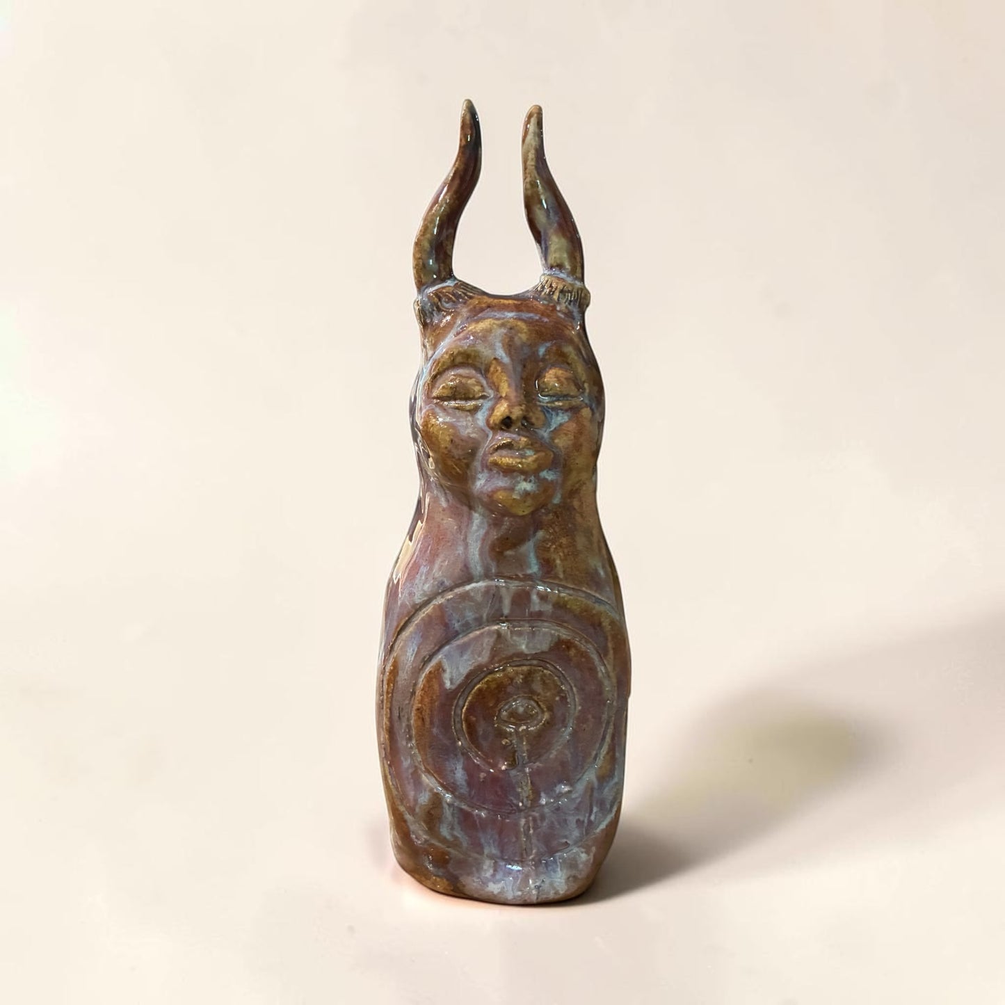 Yellow Horned Spirit Totem Cup and Ring