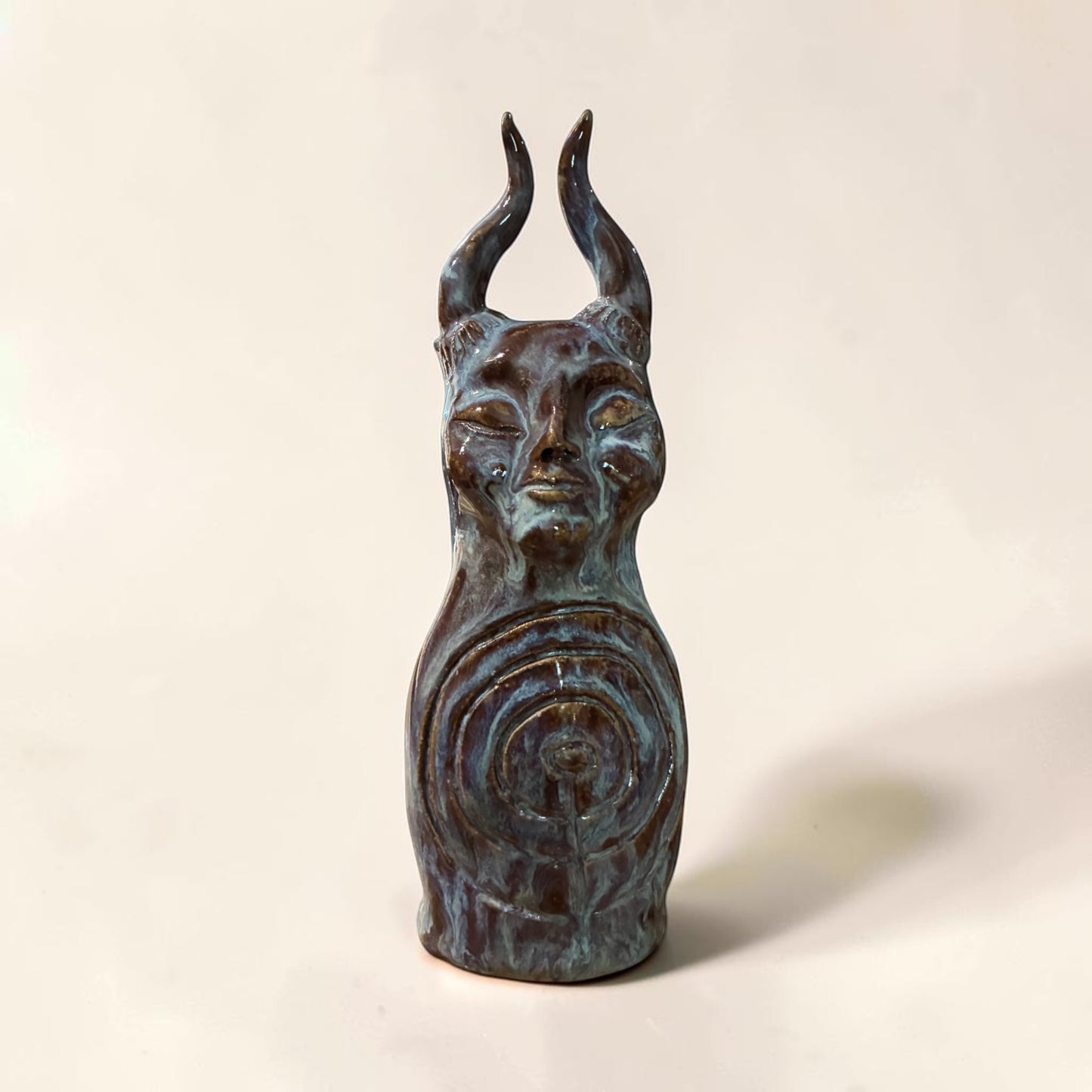 Multi-Coloured Horned Spirit Totem Cup and Ring