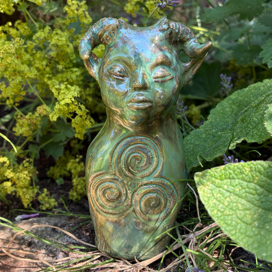 Green Horned Spirit Totem Triskele
