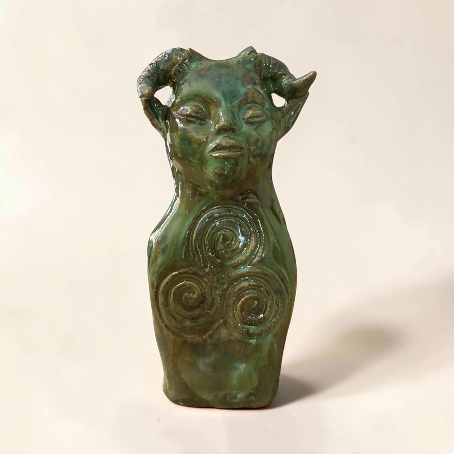 Green Horned Spirit Totem Triskele