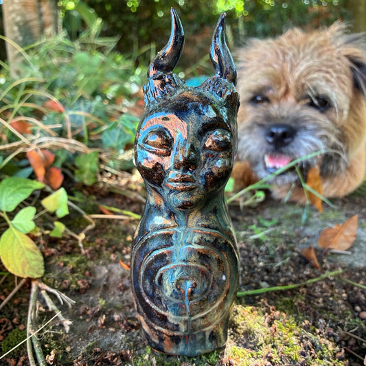Black Horned Spirit Totem Cup and Ring