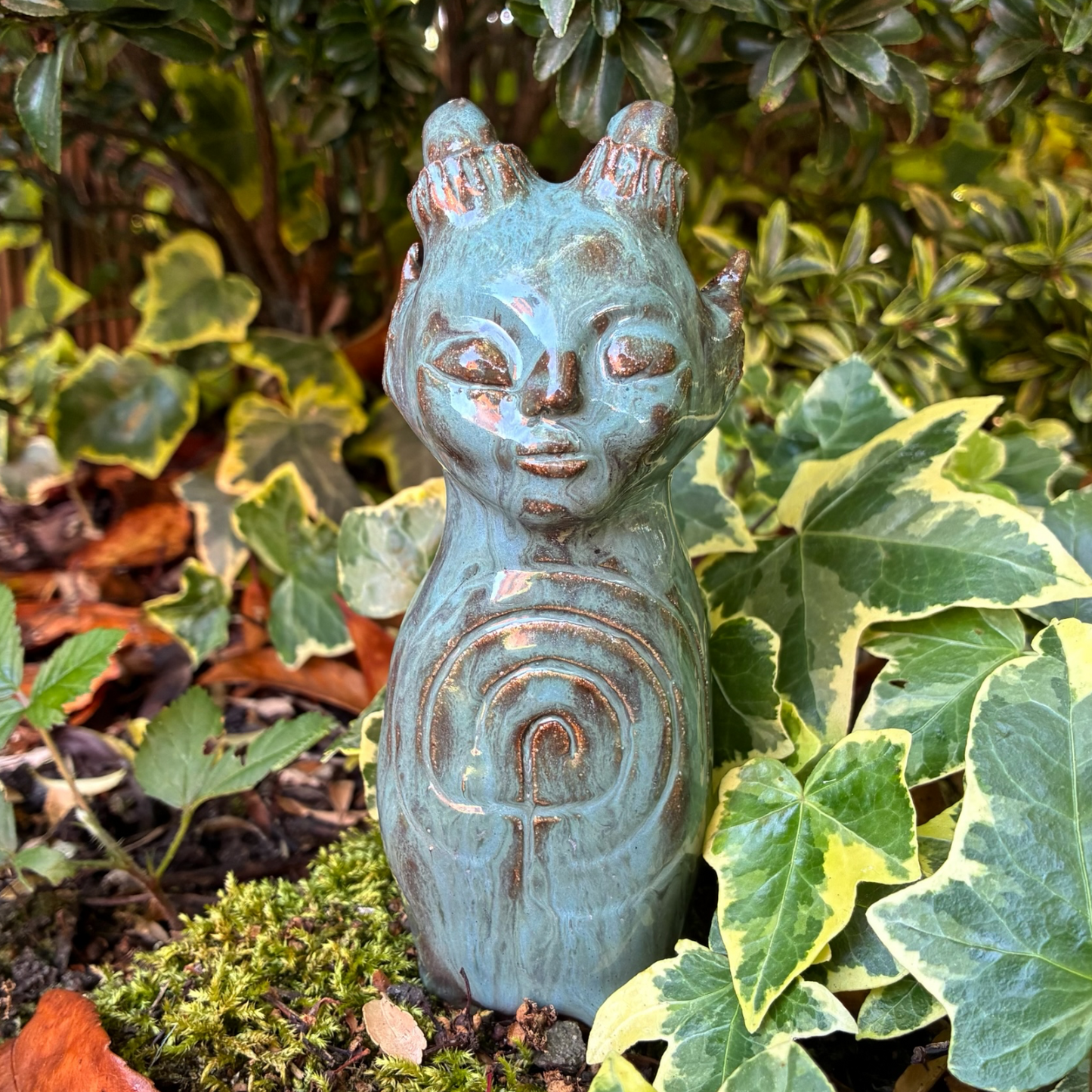 Blue Horned Spirit Totem Labyrinth