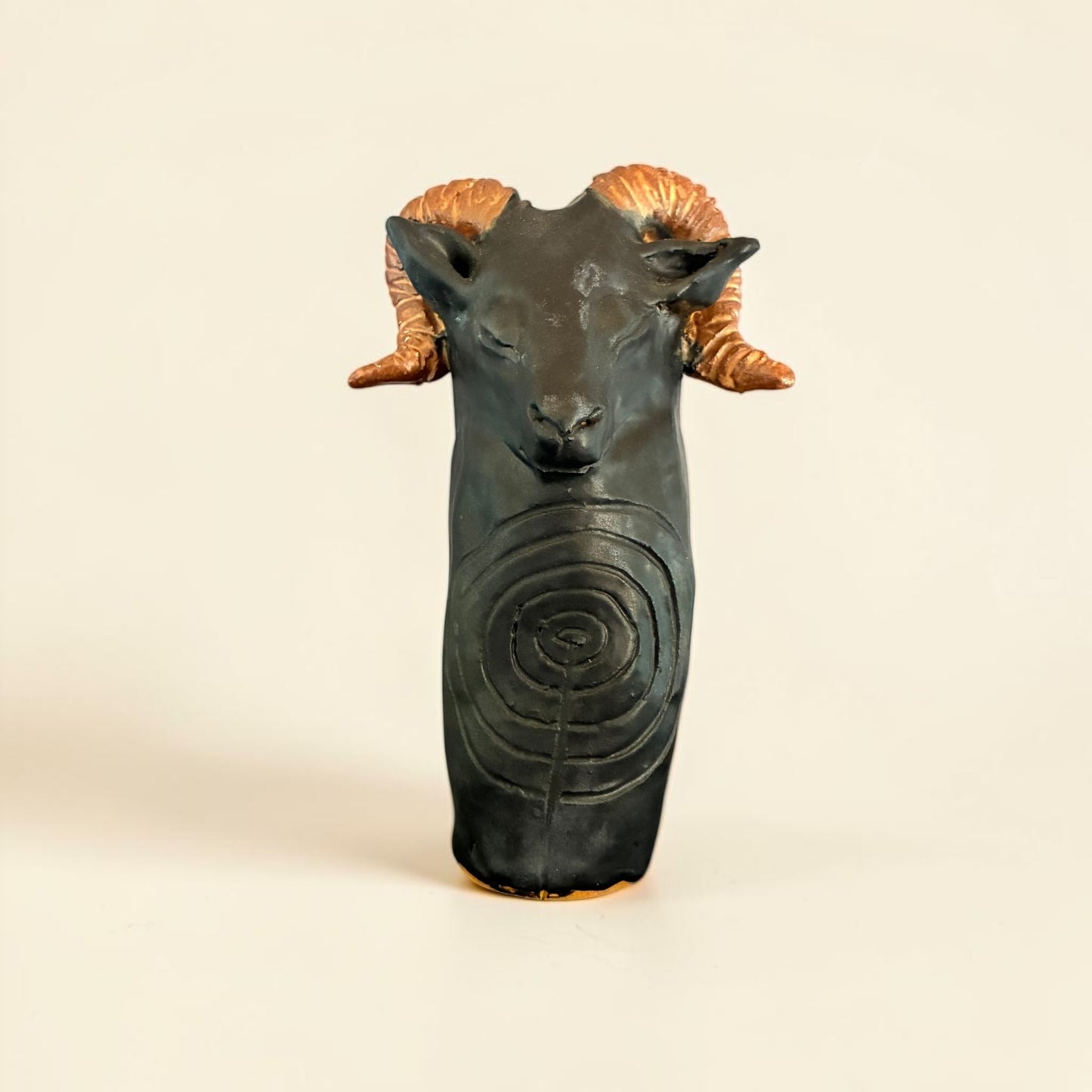 Goat Animal Totem with Cup and Ring