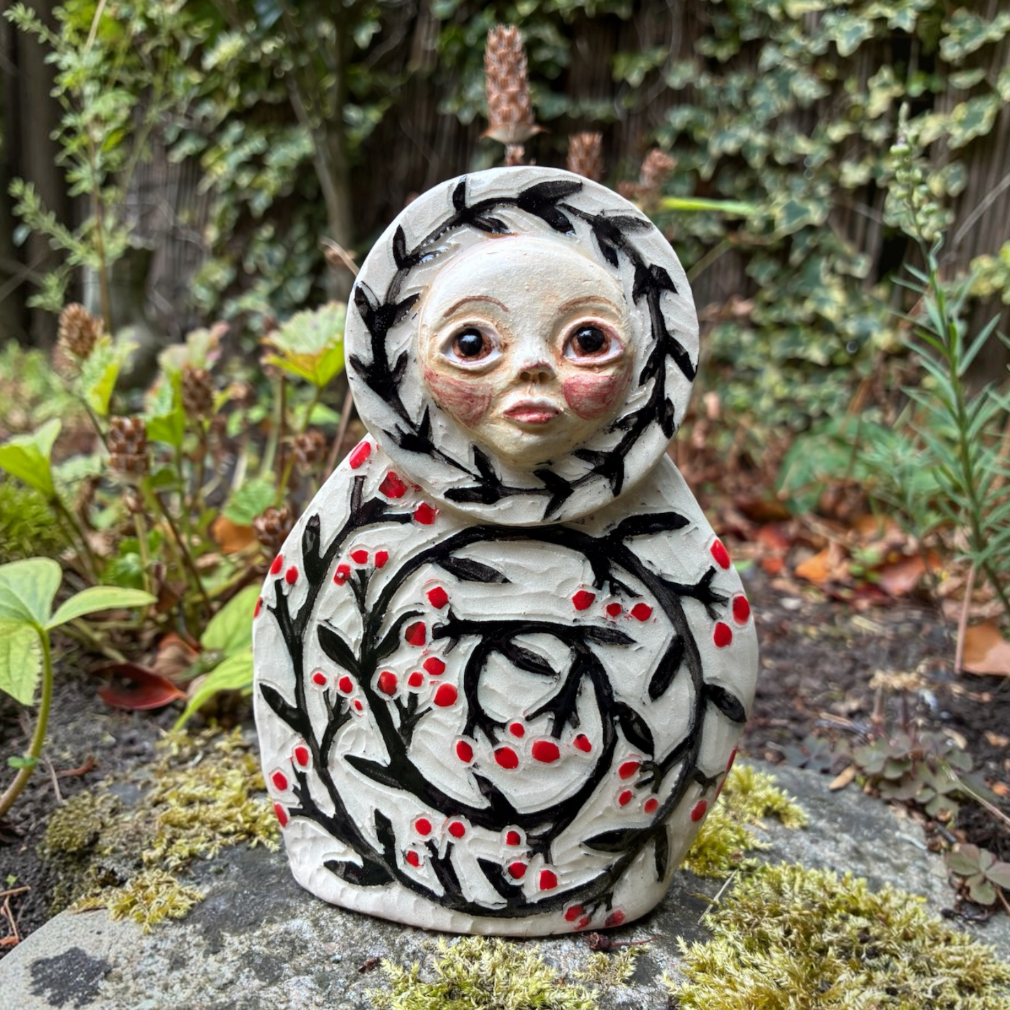 Carved Moon Spirit Red