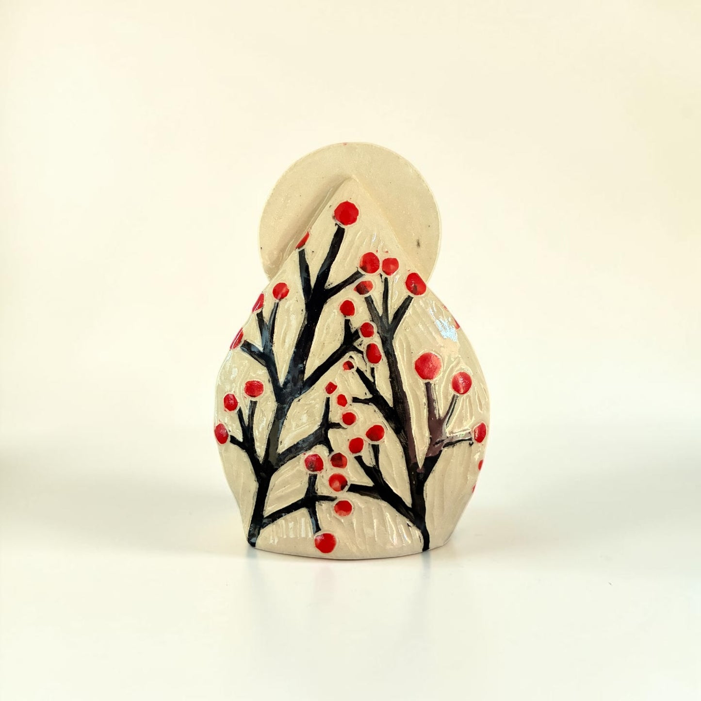 Sgraffito Moon Spirit Red