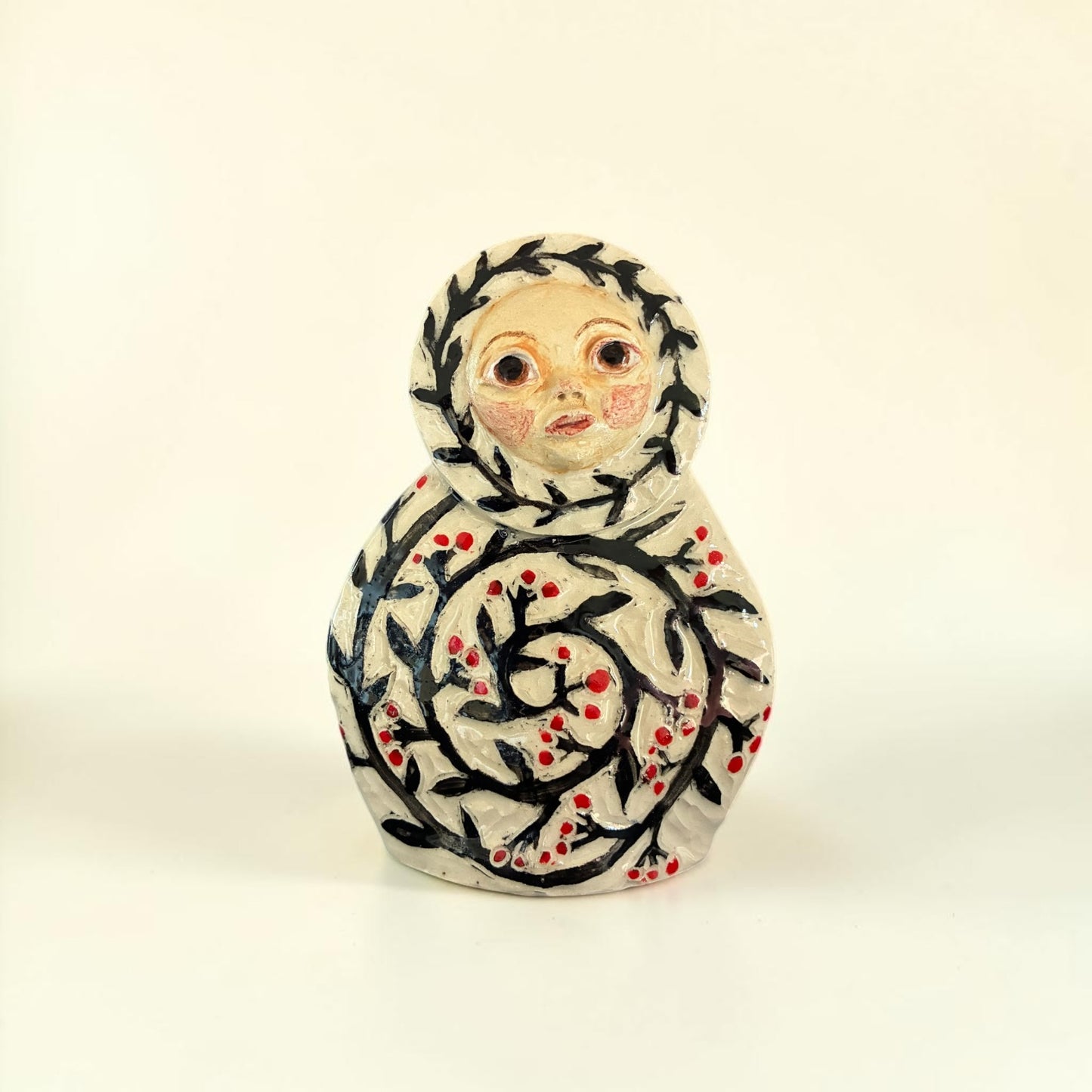Sgraffito Moon Spirit Red