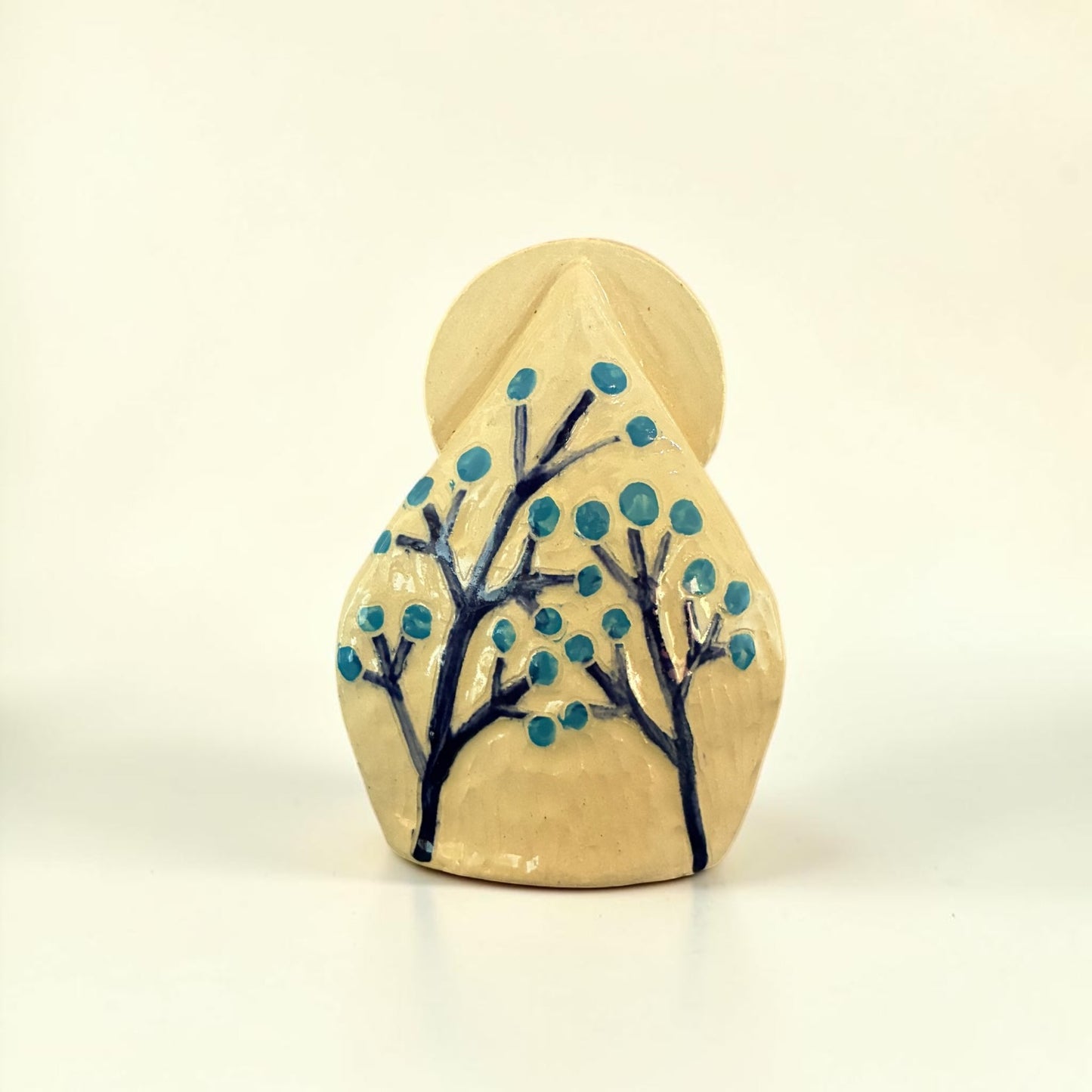 Sgraffito Moon Spirit Blue and Turquoise