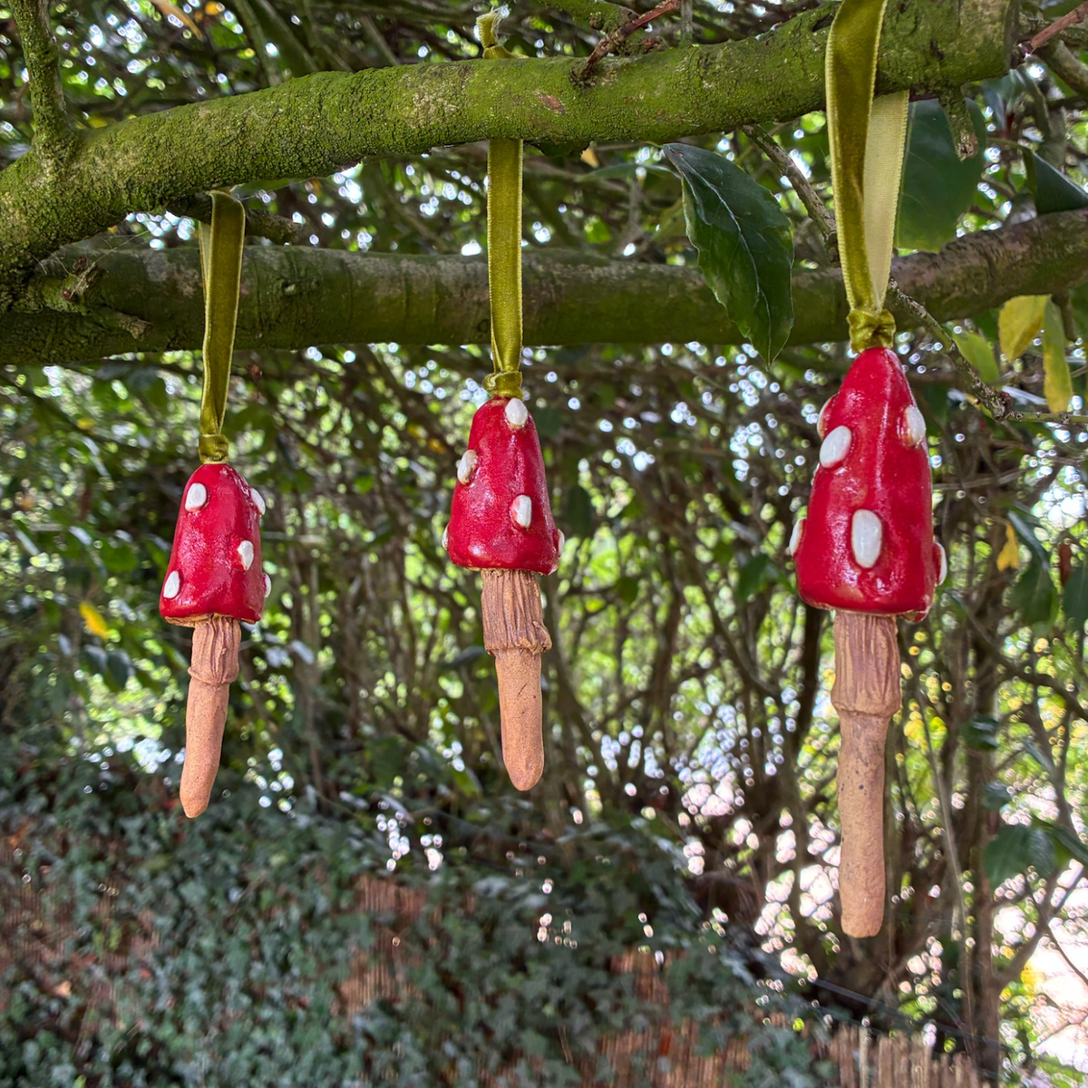 Toadstool Mushrooms Set of 3