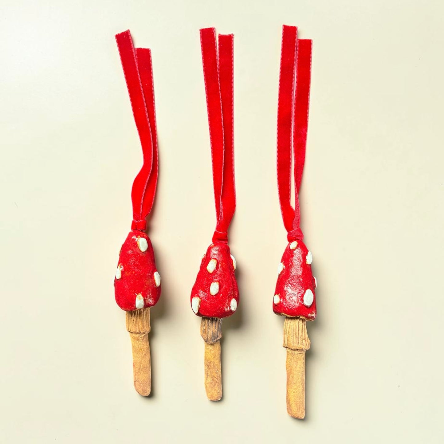 Toadstool Mushrooms Set of 3