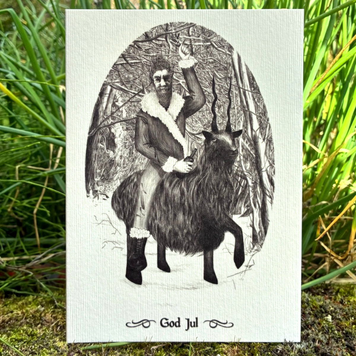Holly King Winter Solstice Greetings Card