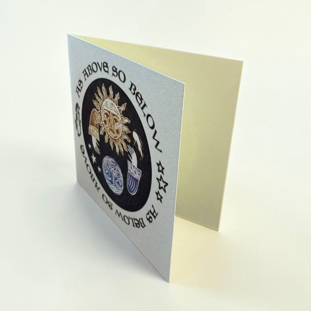 As Above So Below Greetings Card