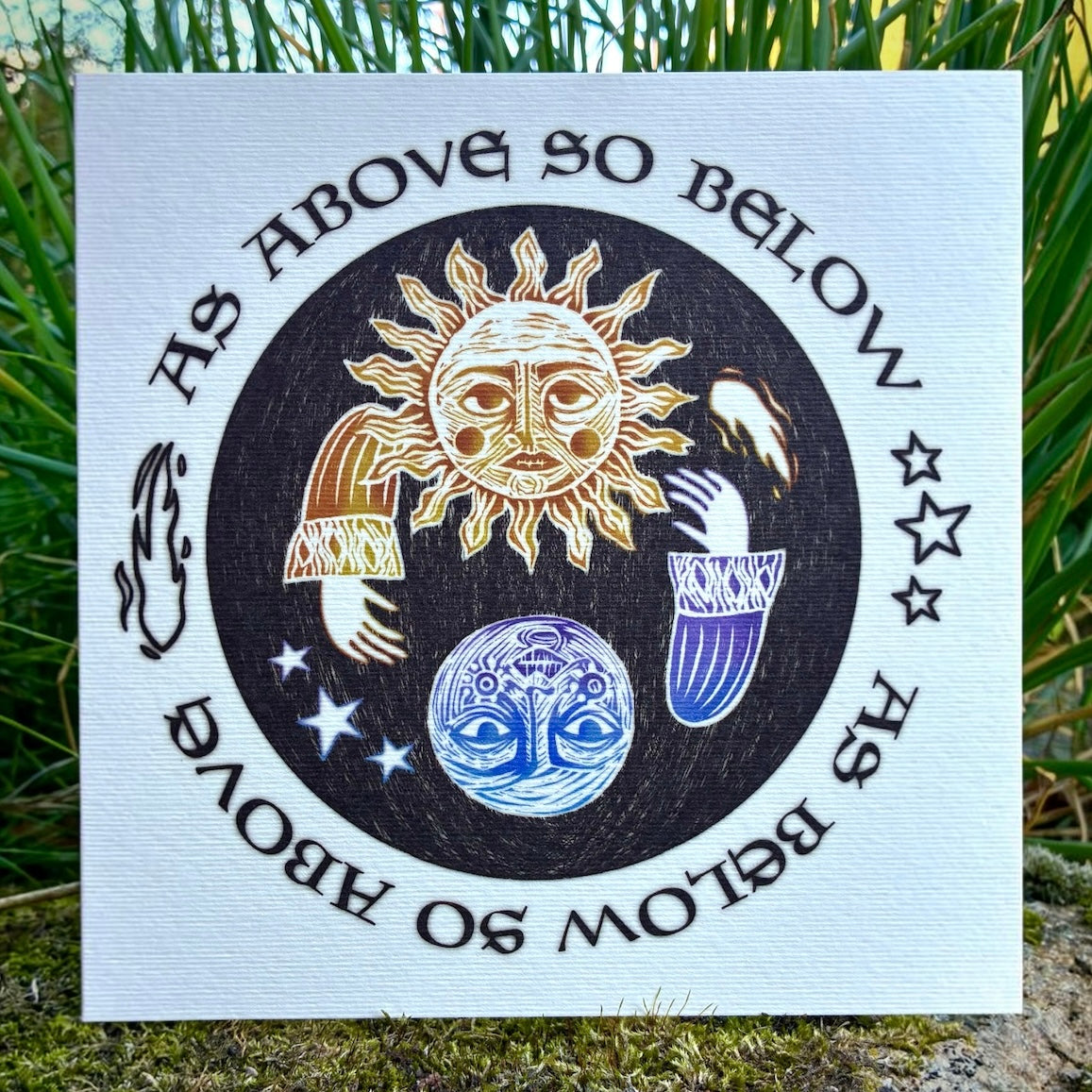 As Above So Below Greetings Card