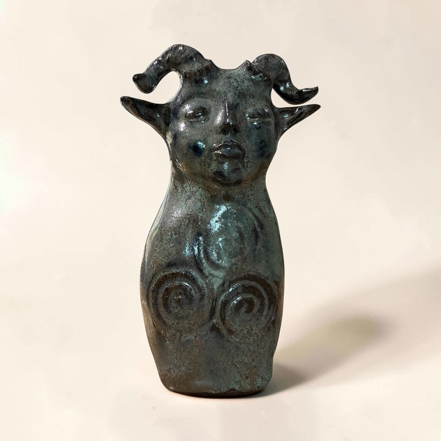 Grey Horned Spirit Totem Triskele